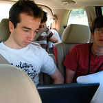Ben and Stephanon the way back from AWA